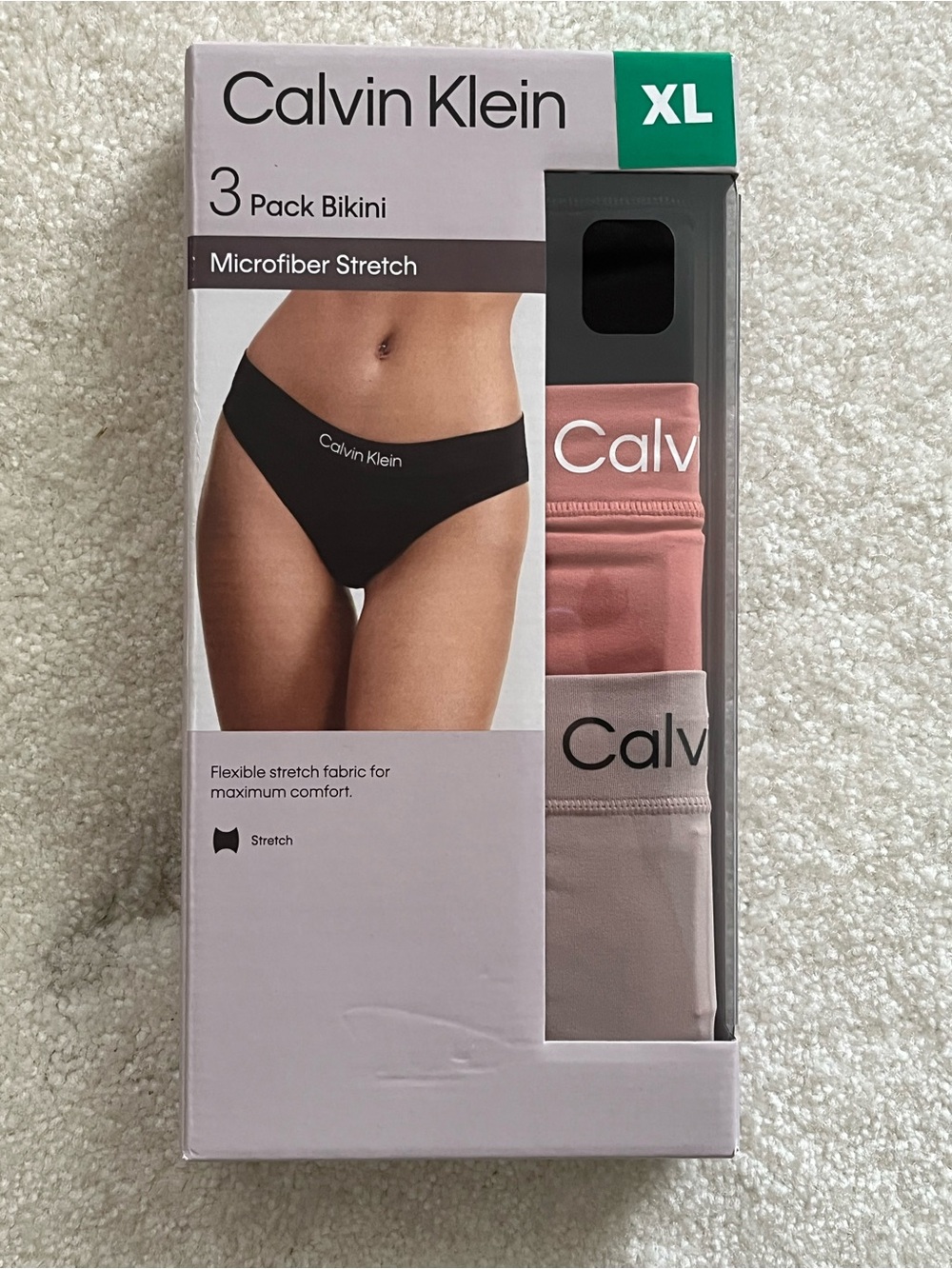 Calvin Klein 3-Pack Bikini Briefs - Black, Rose, Taupe
